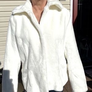 Beautiful White Fax Fur Chadwicks Jacket
